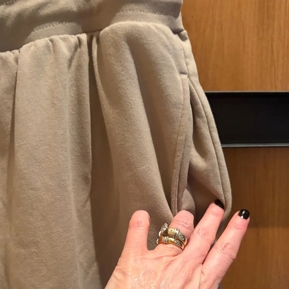 Essentials Light Tan Joggers with Drawstring - Picture 4 of 5